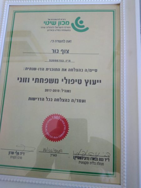 תעודה מכון שינוי